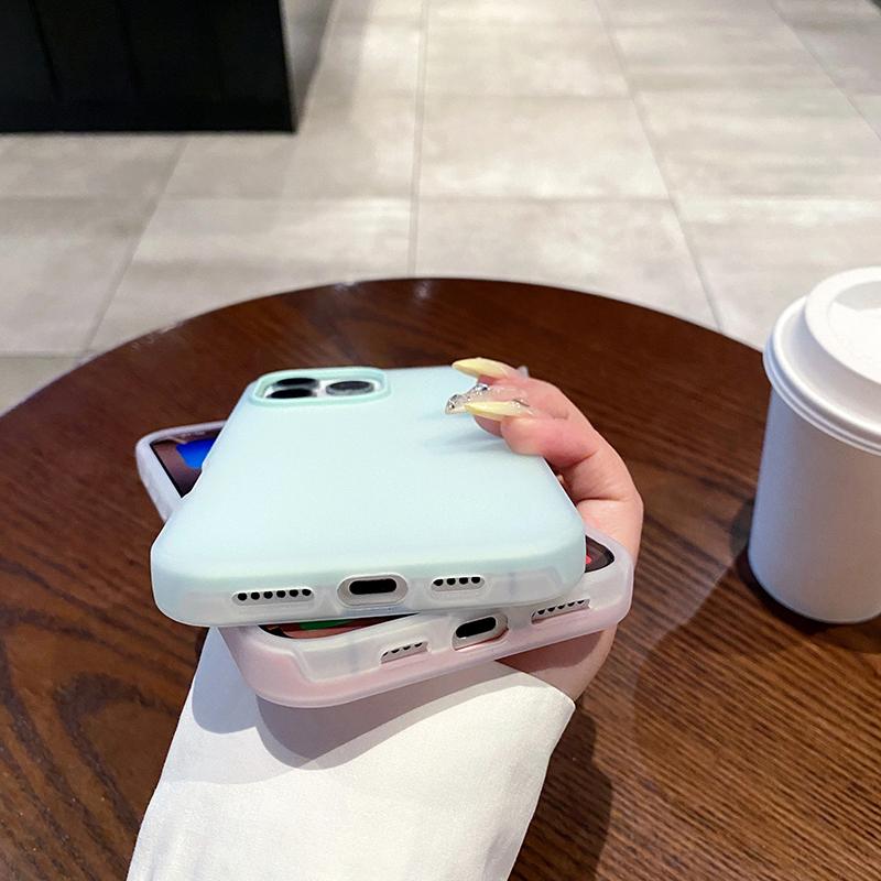 Luxury Soft Matte Candy Silicone Phone Case For iPhone 17 16 15 14 13 12 11 Pro Max 16 Plus Solid Shockproof Bumper Back Cover