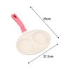 2 Hole Fried Egg Pan Long Handle Multifunctional Egg Cooker Breakfast Maker Nonstick for Crepe Pancake Steak Plett Burger