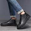 2025 new men's shoes breathable crocodile pattern casual shoes old Beijing cloth shoes men's one pedal