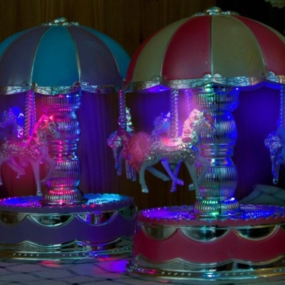 Cartoon Carousel Music Box Exquisite Horse Music Box Romantic Carousel Ornaments  Birthday Gifts