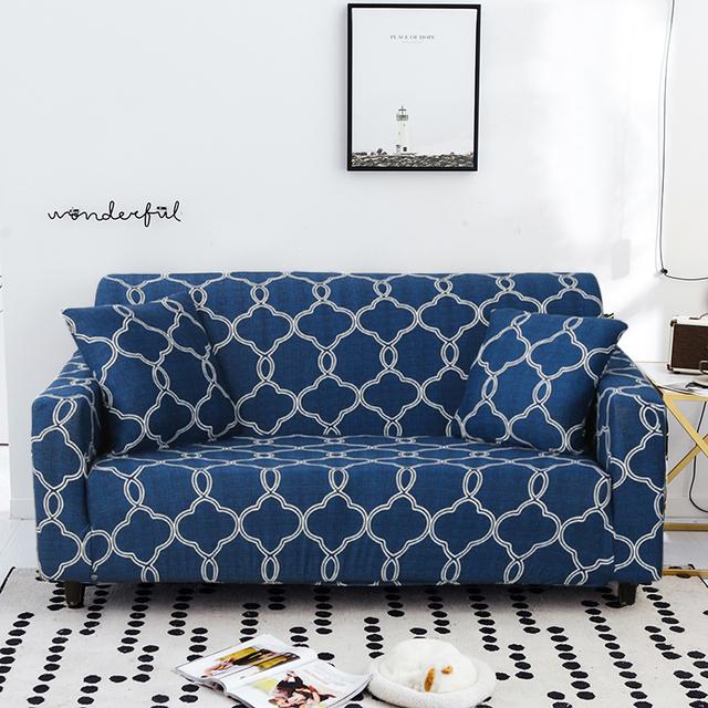 Printed Stretchy Sofa Cover Elastic Polyester Spandex Couch Covers ,Universal Fitted Sofa Slipcover For Sofa Household Furniture Protective Cover