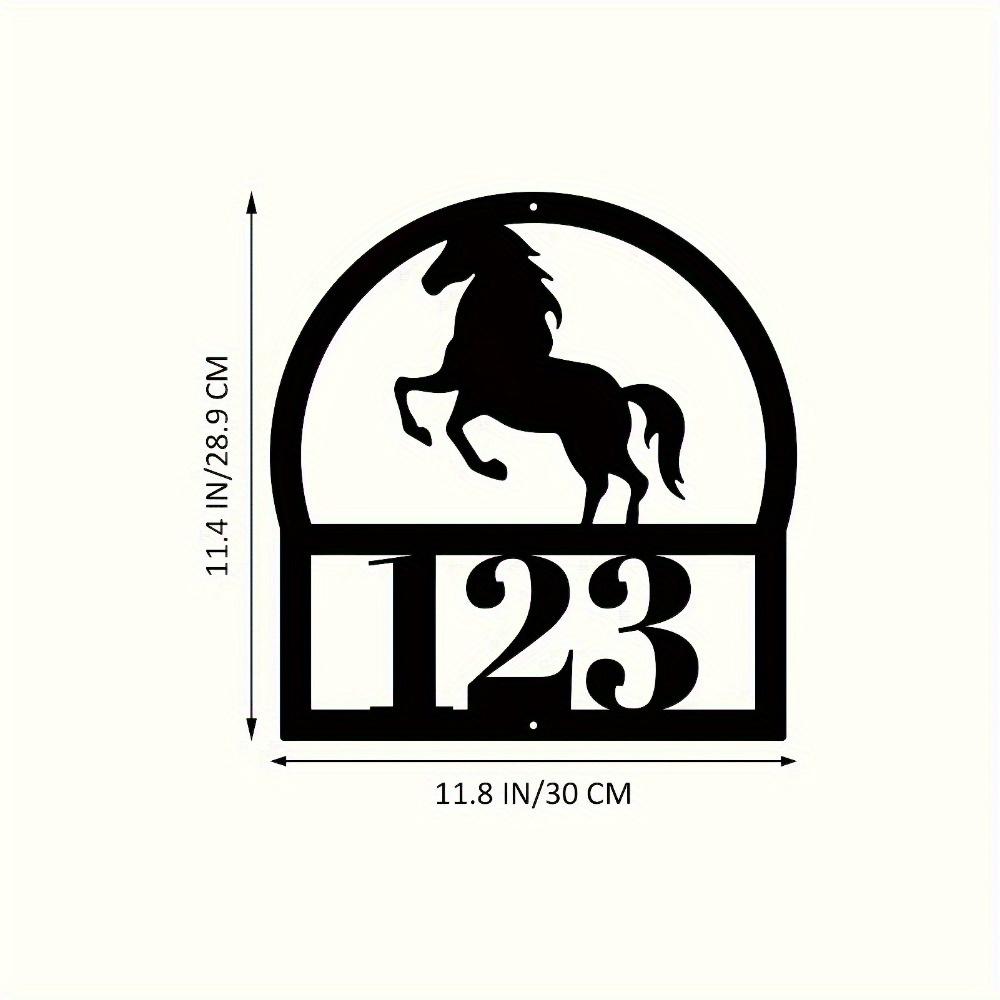Metal Horse Wall Sign Trendy Door Plaque Address Decor Porch Living Room Rustic