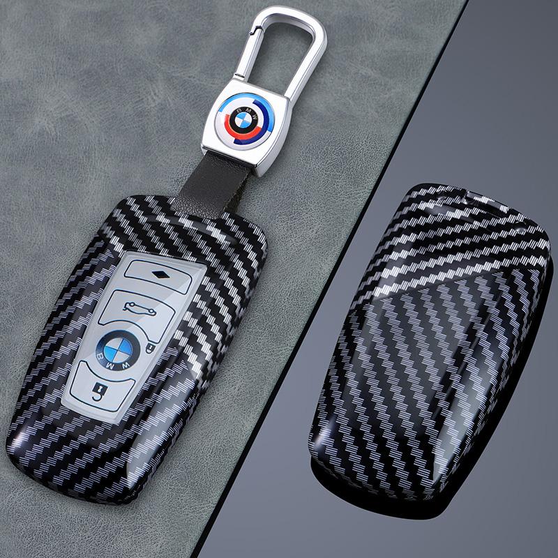 Carbon Fiber Car Key Case For BMW 1 2 3 4 5 6 7 Series X1 X3 X4 X5 X6 F36 F25 F26 F30F34 F10 F07 F20 Z10 G30 F15 F16 Accessories