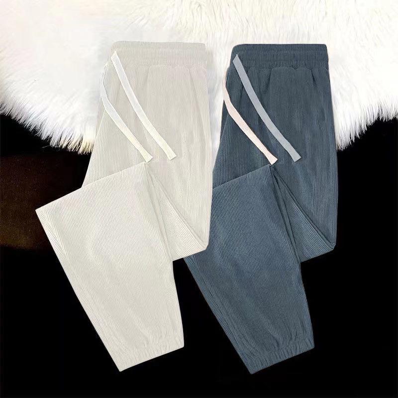 Women's High Waist Corduroy Joggers - Casual, Plus Size, Versatile Sweatpants