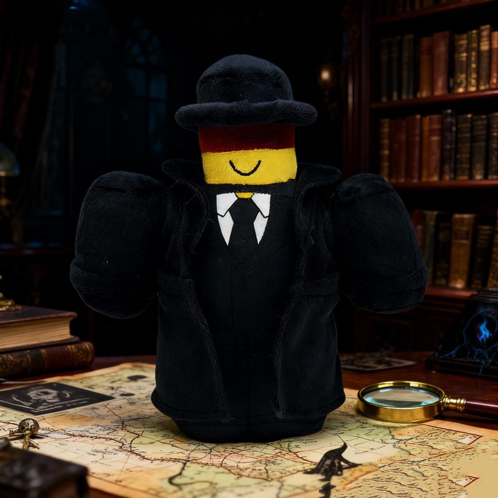 Forsaken Mafioso Plush Cute Gangster Character Stuffed Doll Abandoned Mobster Soft Toy Collectible Gifts for Game Fans Kids