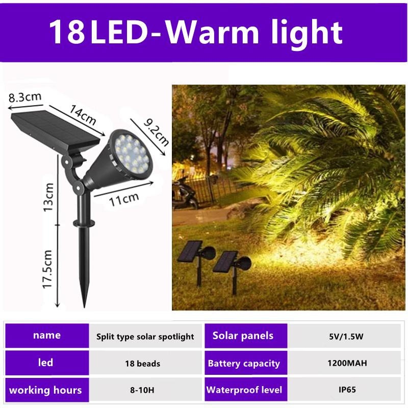 Unique Design 18 Led Spot Light Waterproof Garden Led Solar Stake Spotlight For Pathway Landscape Lawn Outdoor Decor