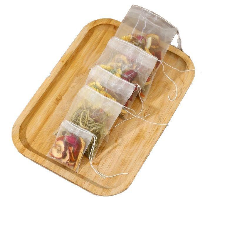 This product's name can be rewritten as: "Food-Grade Disposable Non-Woven Tea and Spice Bags for Soup and Tea Brewing."