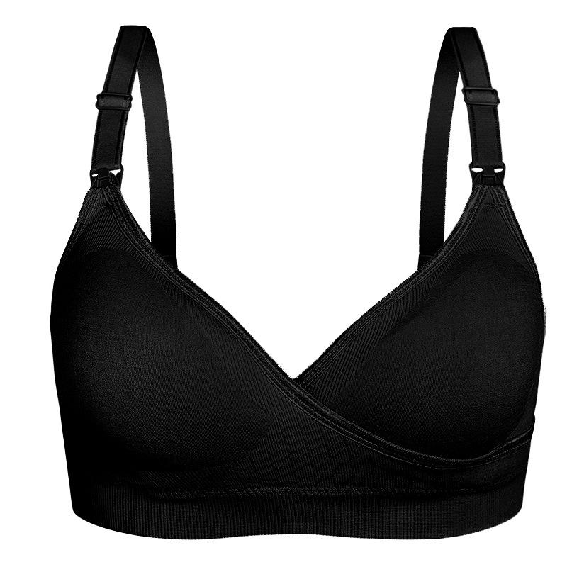 Pregnant Women's Front Buckle Cross Gather Anti-sagging Nursing Bra Large Breast Adjustment Underwear