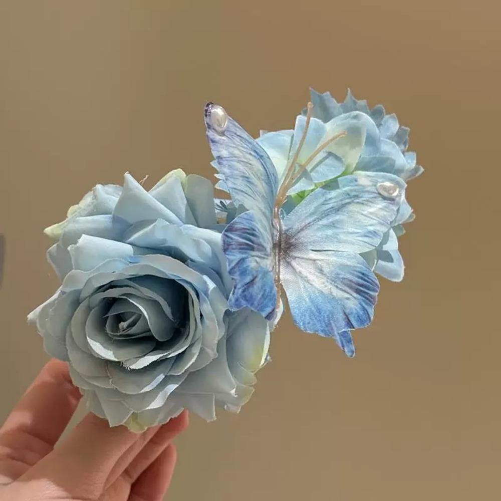 

Butterfly Hair Claw Flower Side Clip Elegant Flower Hair Clip Parties E