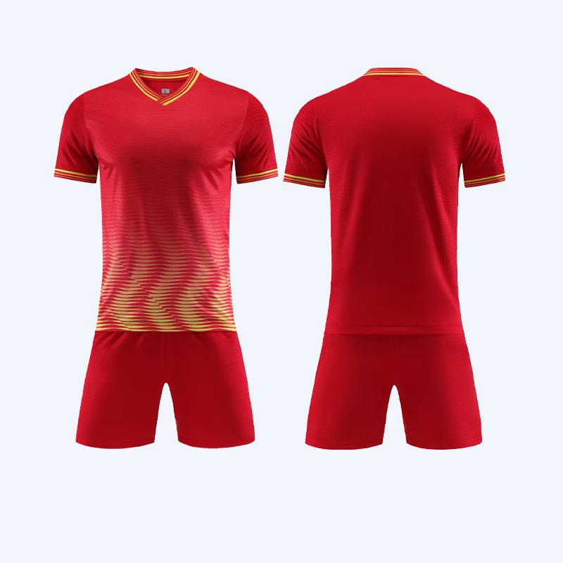 Summer Quick Dry Football Jersey Set Adult Short Sleeve Training Uniform M