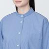 MUJI Wrinkle Resistant Broad Stand Collar Long Sleeve Dress BC2IMA4S Navy Stripe XS Women's Women's Women's