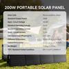 ALLPOWERS SE200 200W Solar Panel, Foldable Solar Panel with Adjustable Stand, IP68 Waterproof ETFE Solar Charger for Power Station