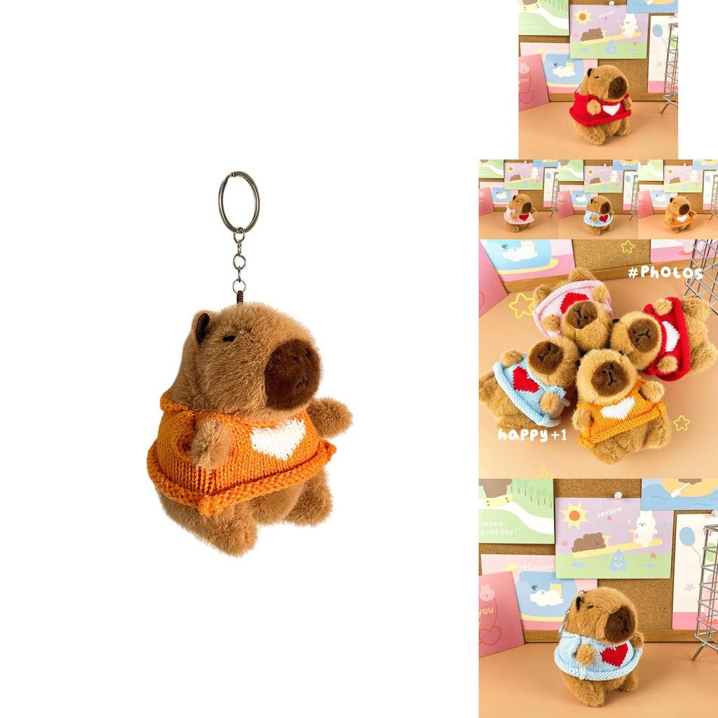 Capybara Plüschtier mit Herz-Pullover-Design für niedliche Heimdekoration und Geschenke für Paare