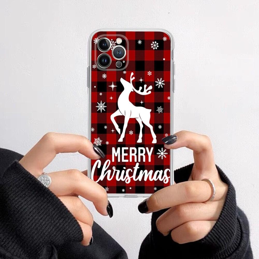 Merry Chrismas Phone Case for iPhone 16 15 8 7 6 6S Plus X SE XR XS 14 11 12 13 Mini Pro Max Mobile Case