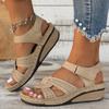 Summer new oversized breathable fish mouth exposed toe non slip casual one button sandals for mothers and women sandals