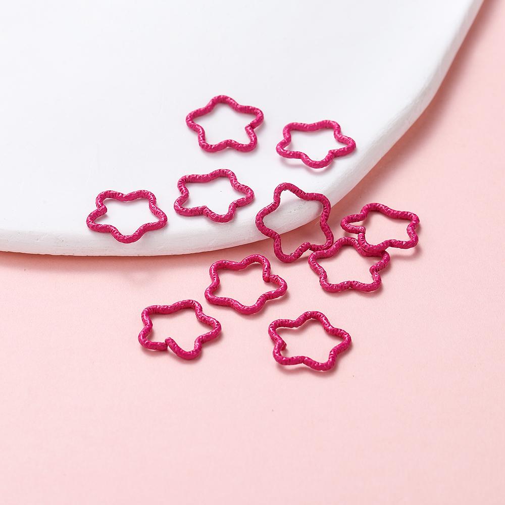 50 Stück/Los Bunte offene Ringe Sternform Biegeringe Für Schmuckherstellung Schlüsselanhänger Handy-Kette Bastelbedarf