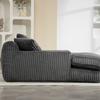 Modern Corduroy Sleeper Sofa Cloud Couch with 3 Soft Cushions, Comfortable Single-Seat Floor Sofa for Living Room Apartment Office (Dark Grey)
