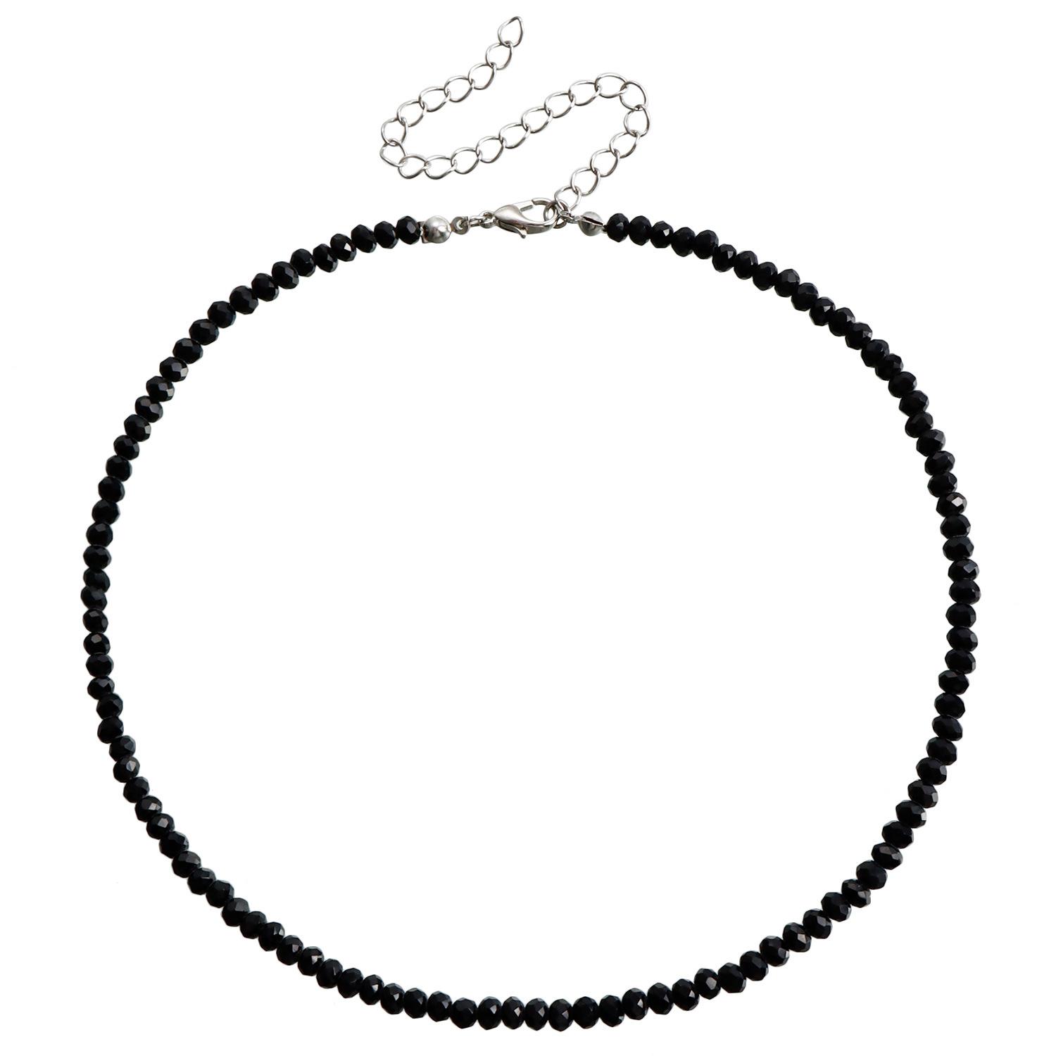 

Дизайн Цепочка на шею Темперамент Узор Белый Водный поток Перламутр Черный наконечник Имитация кристалла Легкая роскошь Премиальное ожерелье Женское