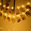 1PC1.5M10 LED battery box heart-shaped clip light string,excluding battery,used for party,bedroom,dormitory,wedding decoration