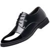 New men's leather shoes inner height increase men's shoes patent leather bright leather shoes business fashion lace-up shoes