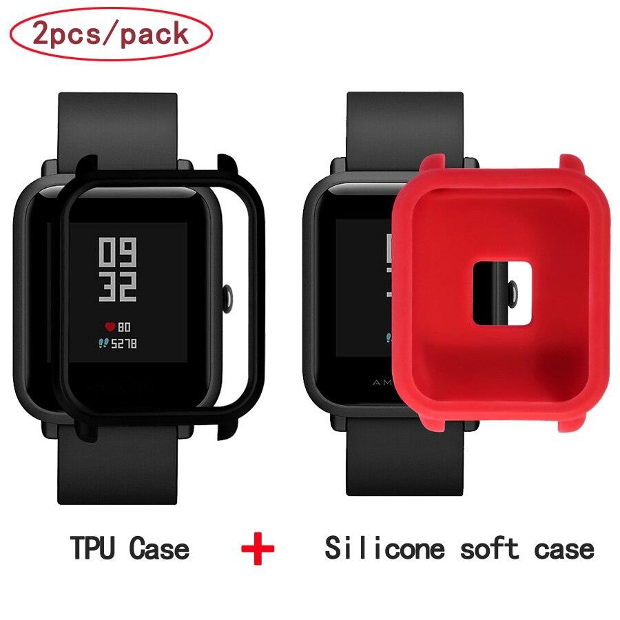 Buy 2 in 1 Protector Case Skin-Friendly Frame Cover Shell For Xiaomi Huami Amazfit  Bip Youth Watch at affordable prices — free shipping, real reviews with  photos — Joom
