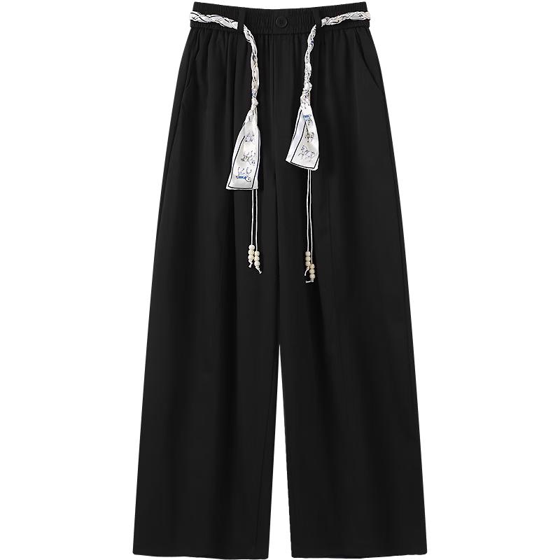 Baitu Women s High-Waist Wide-Leg Trousers M