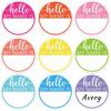 315Pcs Hello My Name Is Name Tag Macaron Round Nameplate Sticker 9 Colors Classroom Bulletin Board Decor Colorful Label Sticker for Back To School
