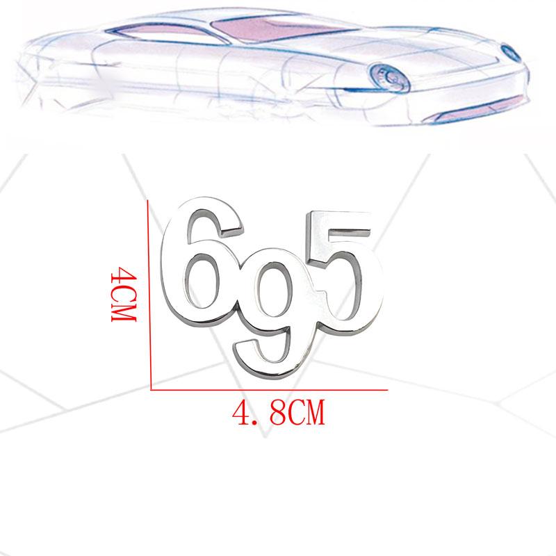 1 stk 3D Metall Esseesse Bilklistremerke Sinklegering Bilkarosseri Side Bak Bagasjerom Emblemer 695 595 Esseesse Logo For 500 695 595 Esseesse Auto Tilbehør