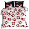 3D Cotton Satin Bedding 140x200cm RED SNEAKERS