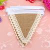 1.6M Vintage Lace Hessian Burlap Xmas Banner Shabby Chic Rustic Wedding Bunting