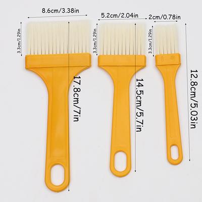3Pcs Barbecue Brush Split Type Cake Baking Pastry Cooking Oil Brushes High Temperature Resistant Plastic Handle Bbq Kitchen Tool