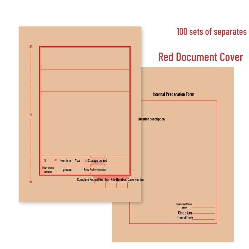 100-Pack A4/A3 Acid-Free Kraft Paper Document Covers for School, Law Firm, Architectural Use