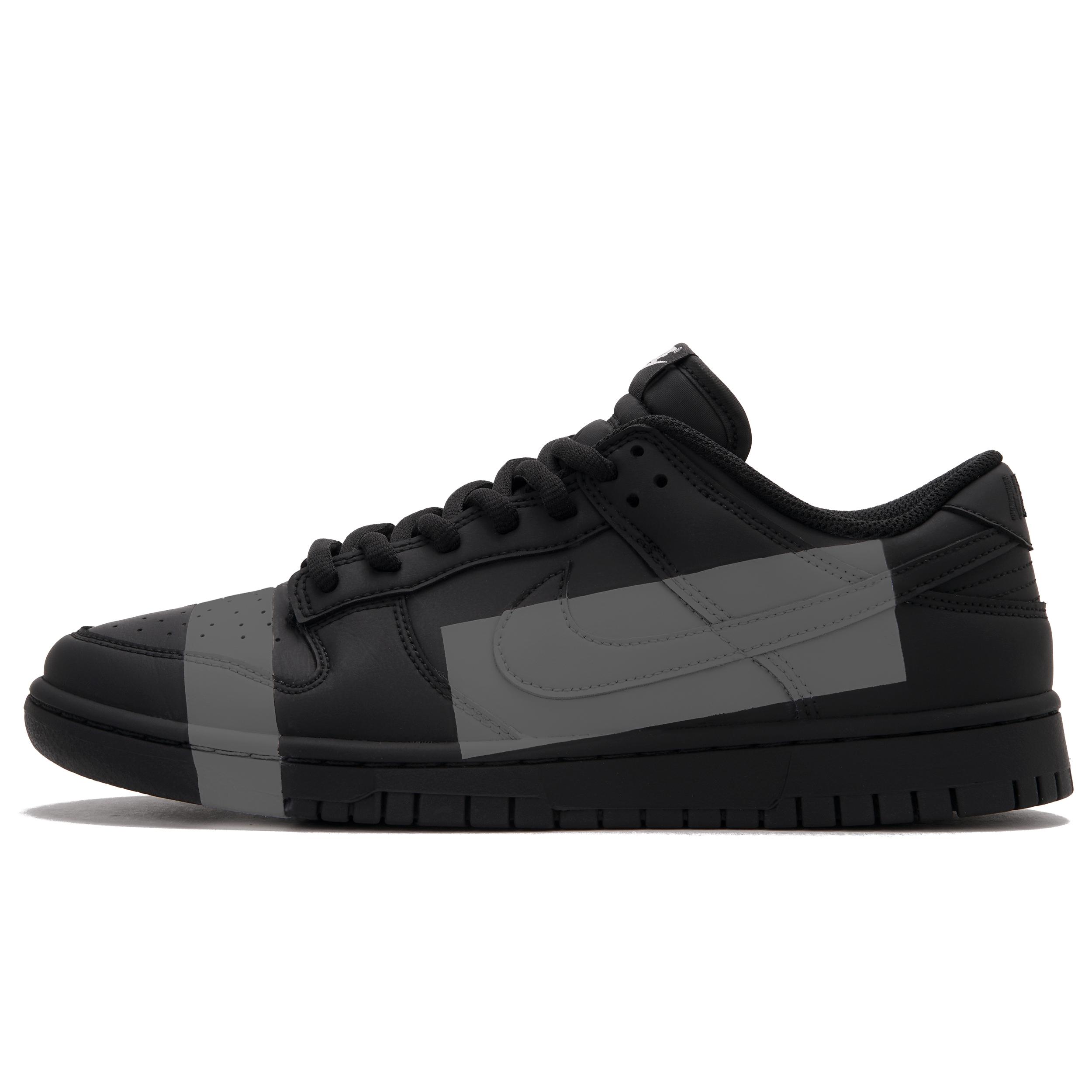 

Nike Dunk Cracked Gray Abrasion Resistant Low top Skateboard Shoes Unisex Black Gray IO7606-010(Team734-) 40.5