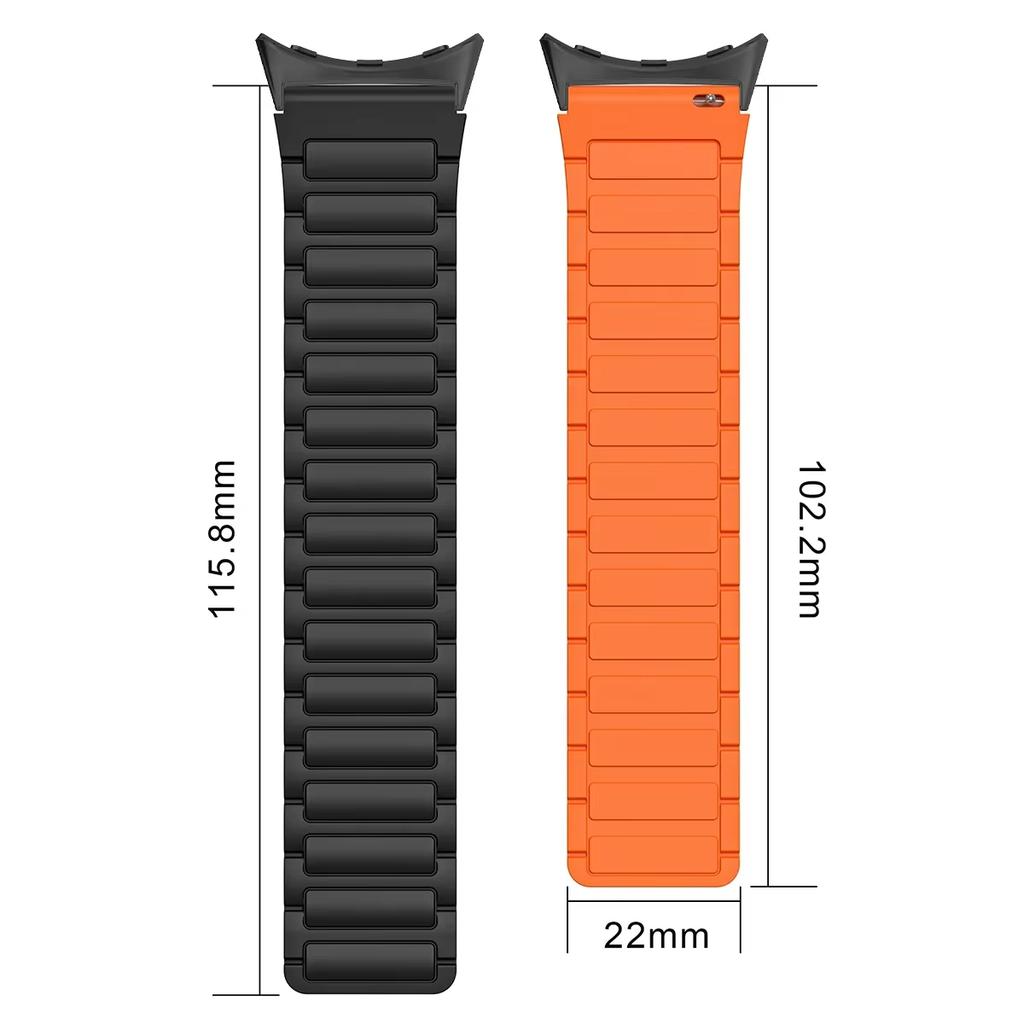 Für Google Pixel Watch 3 2 1 45mm 41mm Magnetisches Silikon-Ersatzarmband für Google Pixel Watch 3 2 1 Sport-Armband