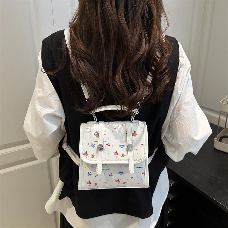 Pu Mini Backpack For Women With Flap Closure And Inner Pocket For Daily Use