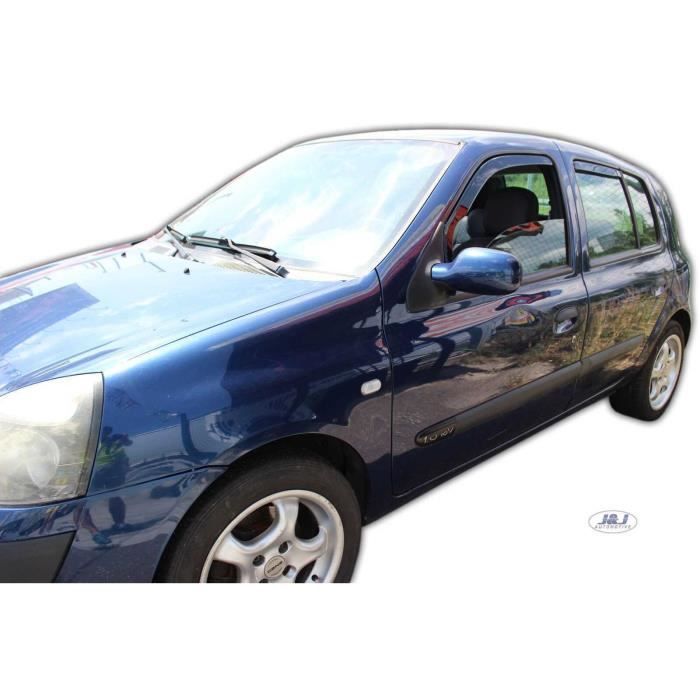Déflecteurs d'air J&J AUTOMOTIVE Heko, Renault Clio 2 5P, Fumé, Acrylique renforcé