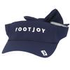 FootJoy WO Ear Curved Ribbon Visor Cap, Navy, Women's, Free Size (55-57cm), FH24VRBB, FH24VRBB-4N