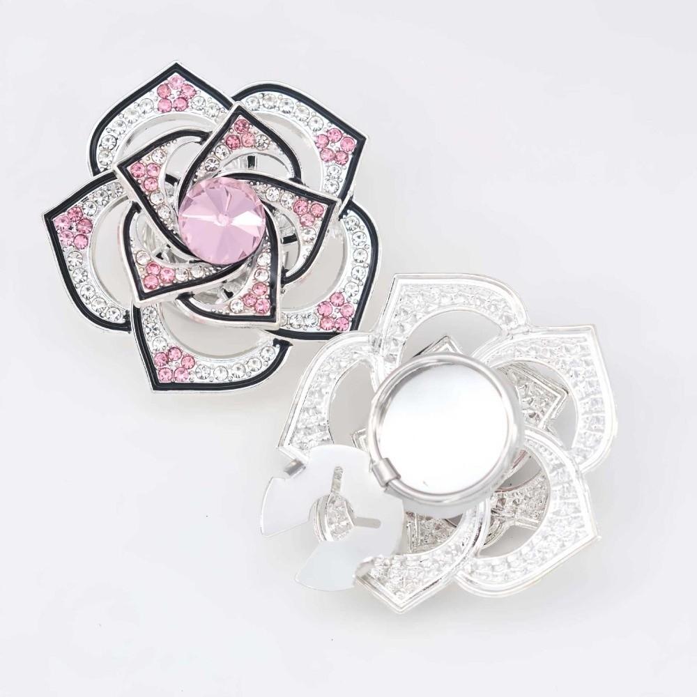Gifts Double-layer Rose Rhinestone Button Cover Sewing-free Cufflinks DIY Cufflinks Sewing Accessories Snap Button Caps