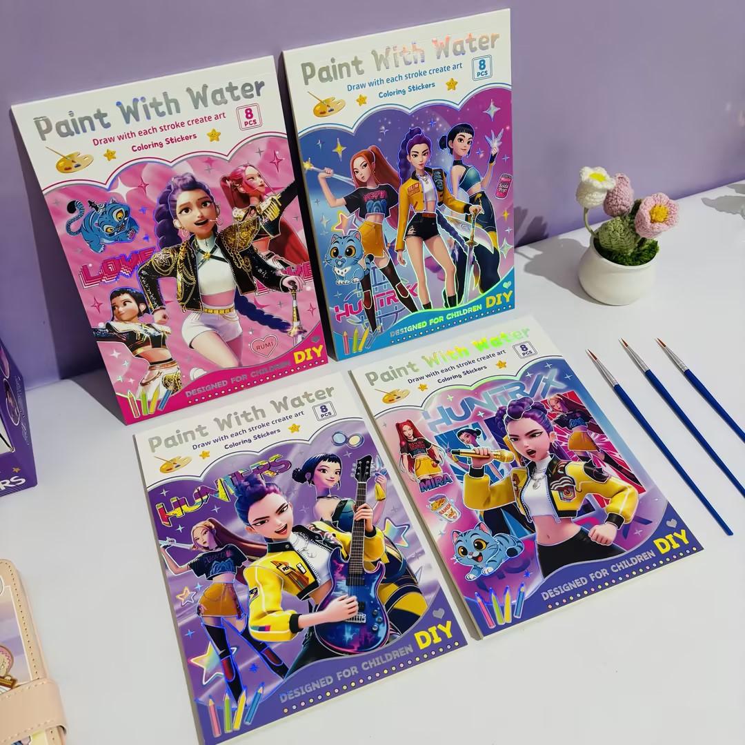 

Latest Demon Hunters Coloring Book Cartoon Instructive Coloring Book DIY Painting Book Present designed for Students Handcrafts Random 1 pcs