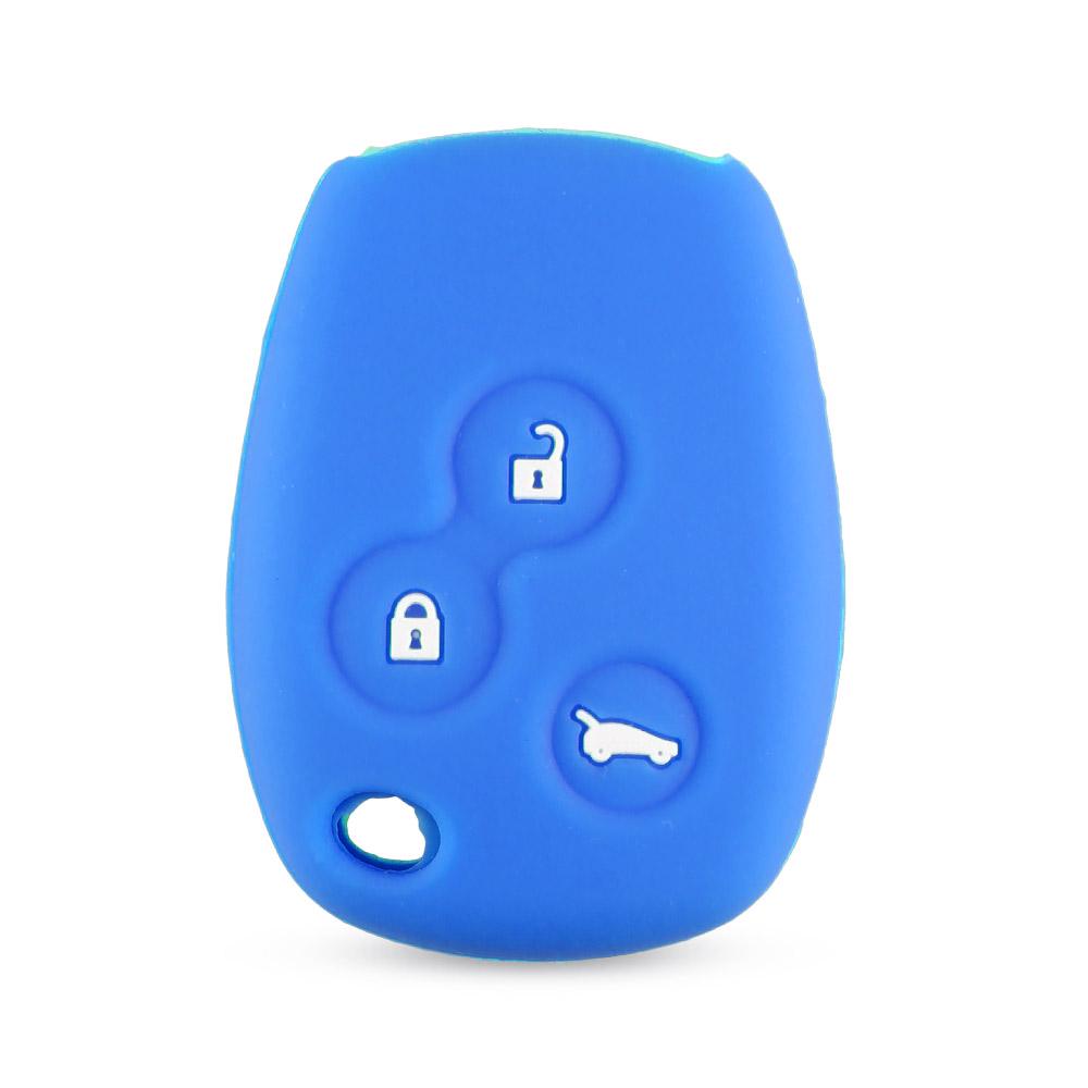 3 Button Silicone Rubber Car Key Shell Cover Case Protector For Renault Duster Logan Fluence Clio Vivaro Master Traffic