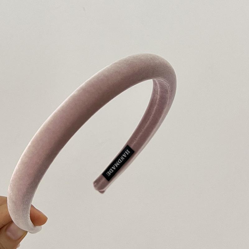 1.5cm Width High grade velvet Hair Bands headband retro slim edge hair clip new autumn outerwear style solid color Hair Hoops