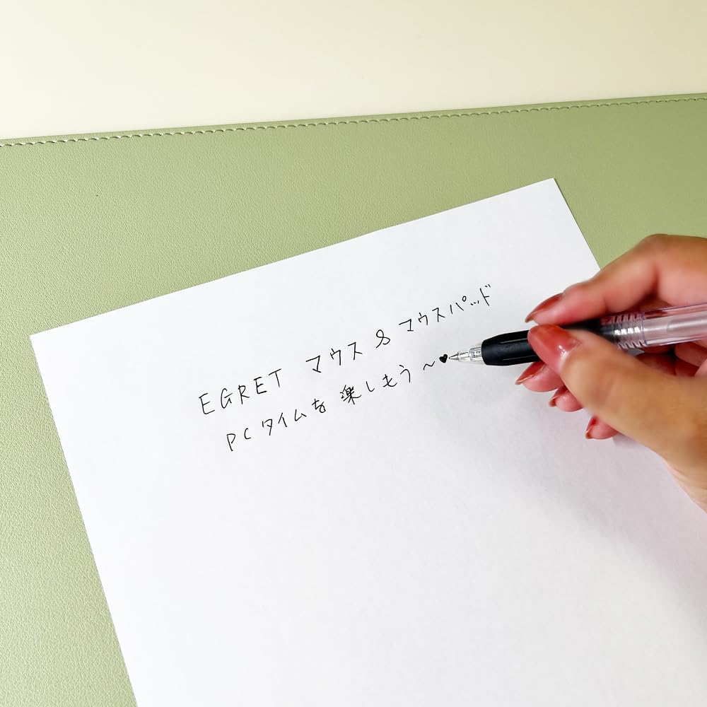 Wendbares Mauspad im Premium-Leder-Stil EGRET Einfach Stilvoll Niedlich Rosa Hell Beidseitig (matt & rosa)