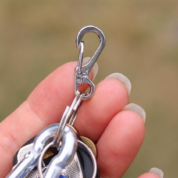 10Pcs Aluminum Alloys Keychain Carabiner Clasp Spring Snap Keyring Hook Backpacks Attachments Hook Hiking Accessory