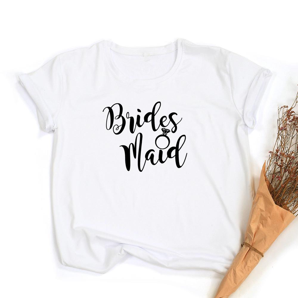 Bride Bachelorette Party Brides Team Maid Of Summer Women T Shirt Casual Wedding Female Tops