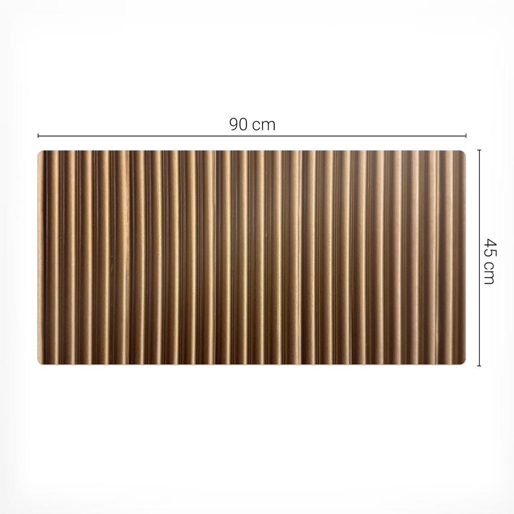 Anti-Slip Protective Desk Mat with Metal Stripes Print 90x45 Cm