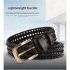 Youth Vintage Handwoven Belt Men's and Women's Leather Pin Buckle Belt Men's Belt
