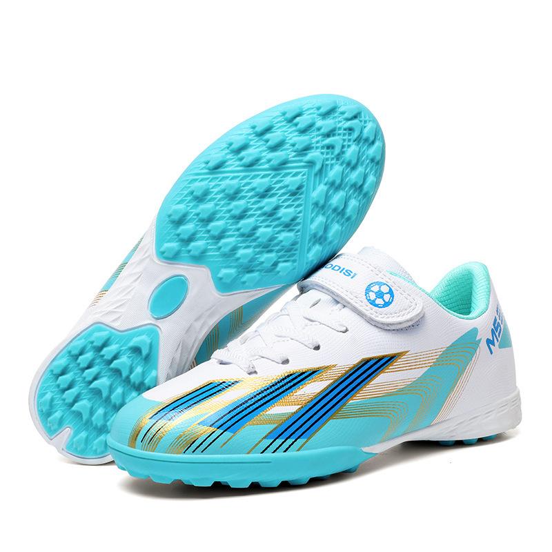 Schnürsenkellose Schuhe Klettverschluss atmungsaktiv Kinder-Fußballschuhe Campus Fußball-Sportschuhe Professionelle rutschfeste Trainingsschuhe