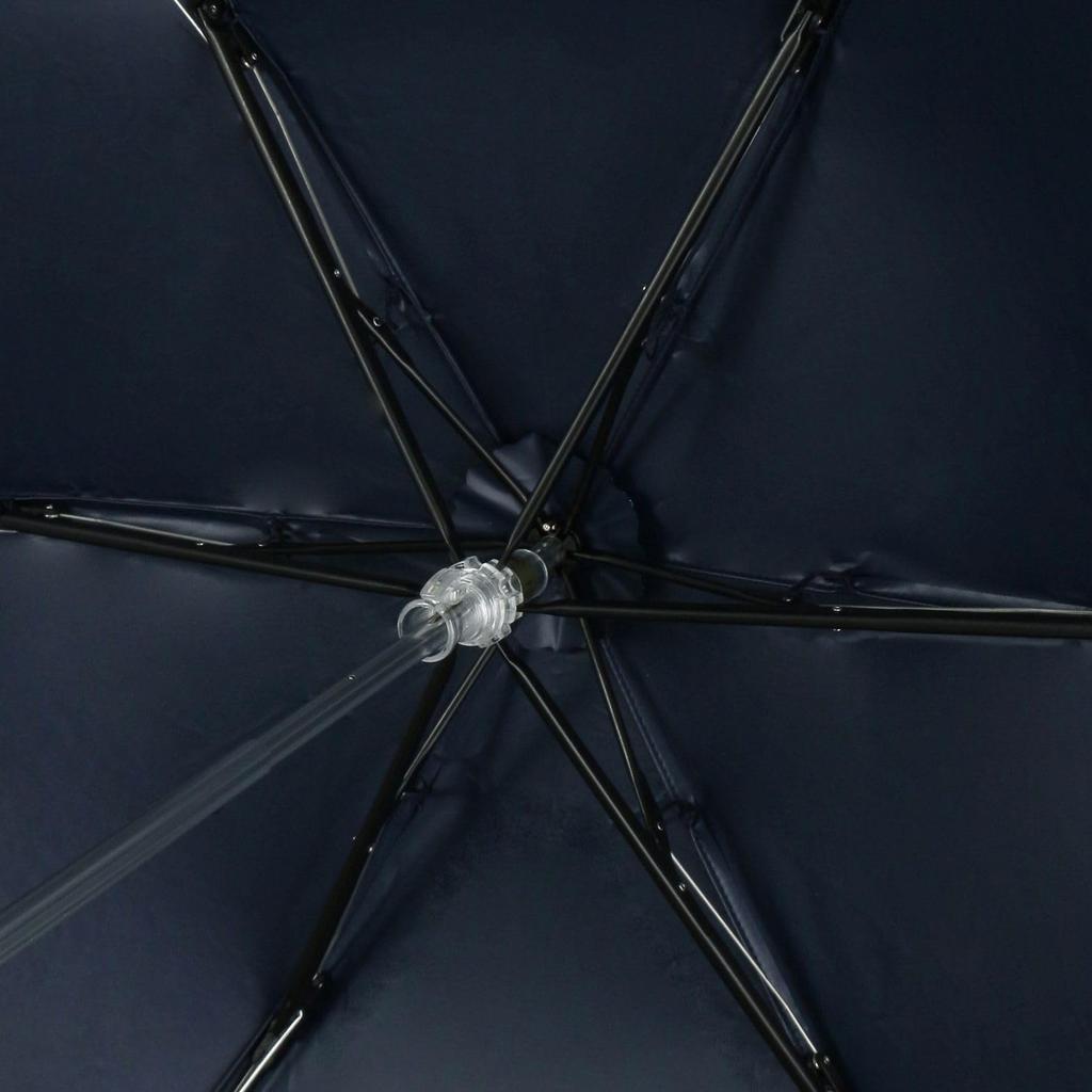 Moonbat Folding Rain or Premium Light Heat and UV Solid Logo Parasol, Shine, Blocking, Protection, Embroidery, Blue, 22-084-11977-02