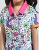 MONTE CARLO Girls Printed Polo Neck Half Sleeve T-Shirt