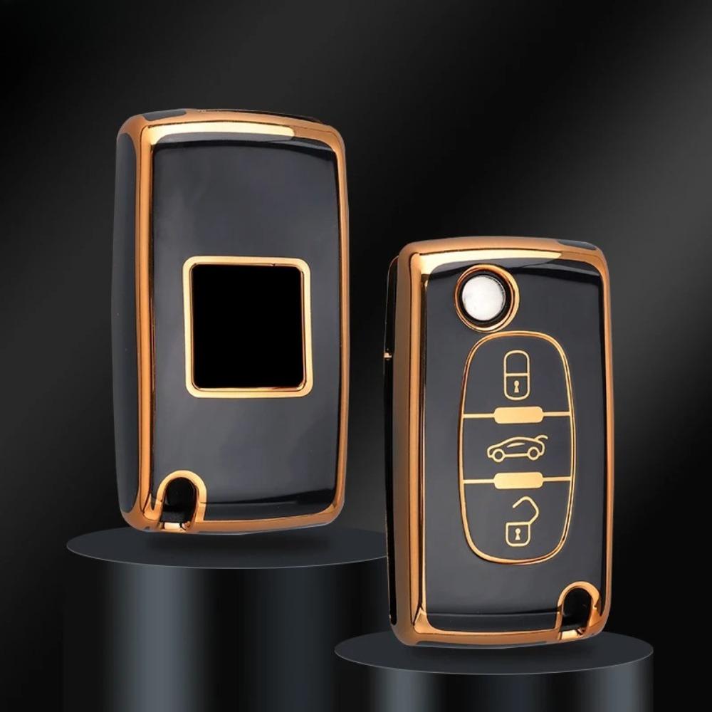 TPU Auto Fernbedienung Schlüsselhülle Abdeckung Schale für Peugeot 107 207 307 308 407 607 3008 5008 für Citroen Xsara Picasso C5 C6 C8 Keyless